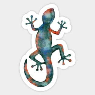 Cute watercolor gecko lizard Sticker